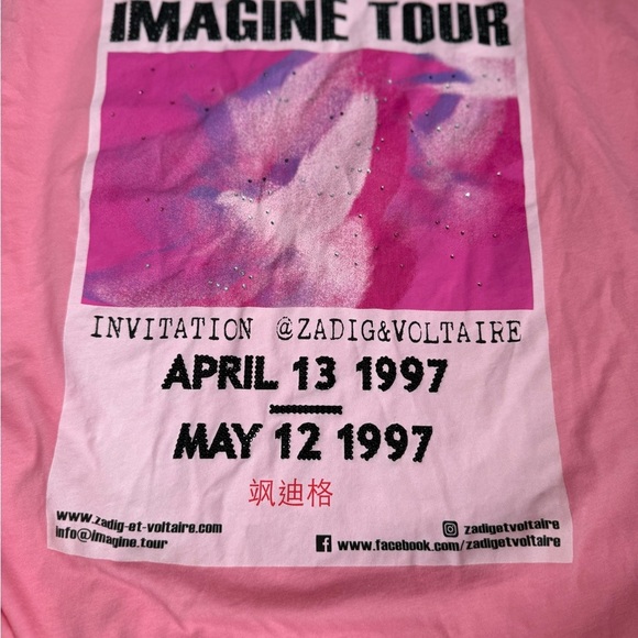 Zadig & Voltaire Cecilia Concert Tee - Pink - Picture 7 of 8